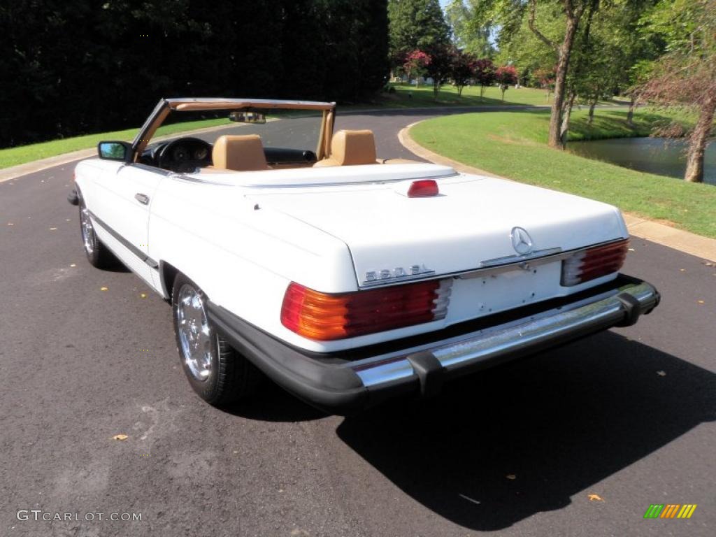 1987 SL Class 560 SL Roadster - Arctic White / Parchment photo #48