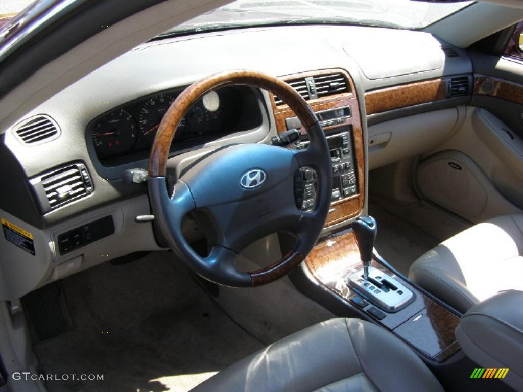 2004 XG350 L Sedan - Bordeaux Red Metallic / Beige photo #8
