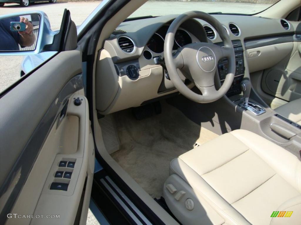 2005 A4 1.8T Cabriolet - Crystal Blue Metallic / Beige photo #13