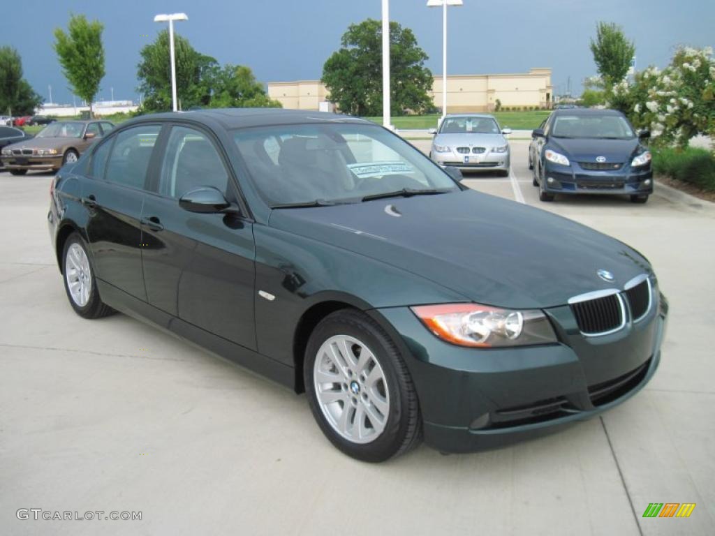 2007 3 Series 328i Sedan - Deep Green Metallic / Black photo #2