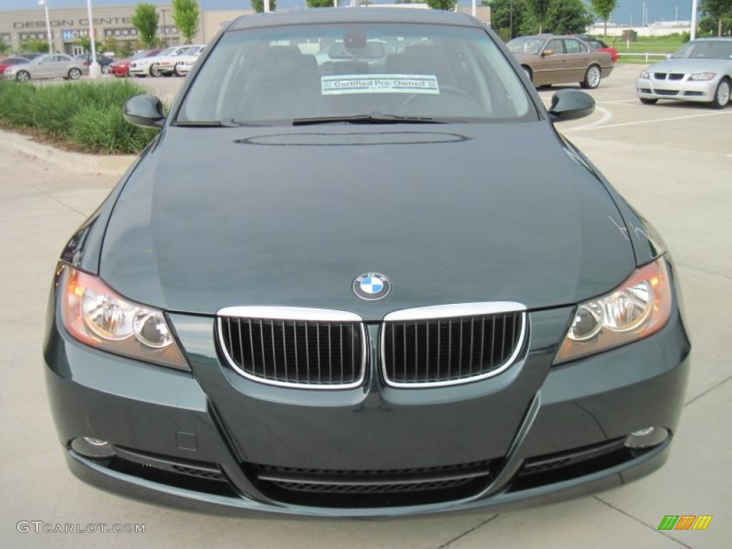 2007 3 Series 328i Sedan - Deep Green Metallic / Black photo #5