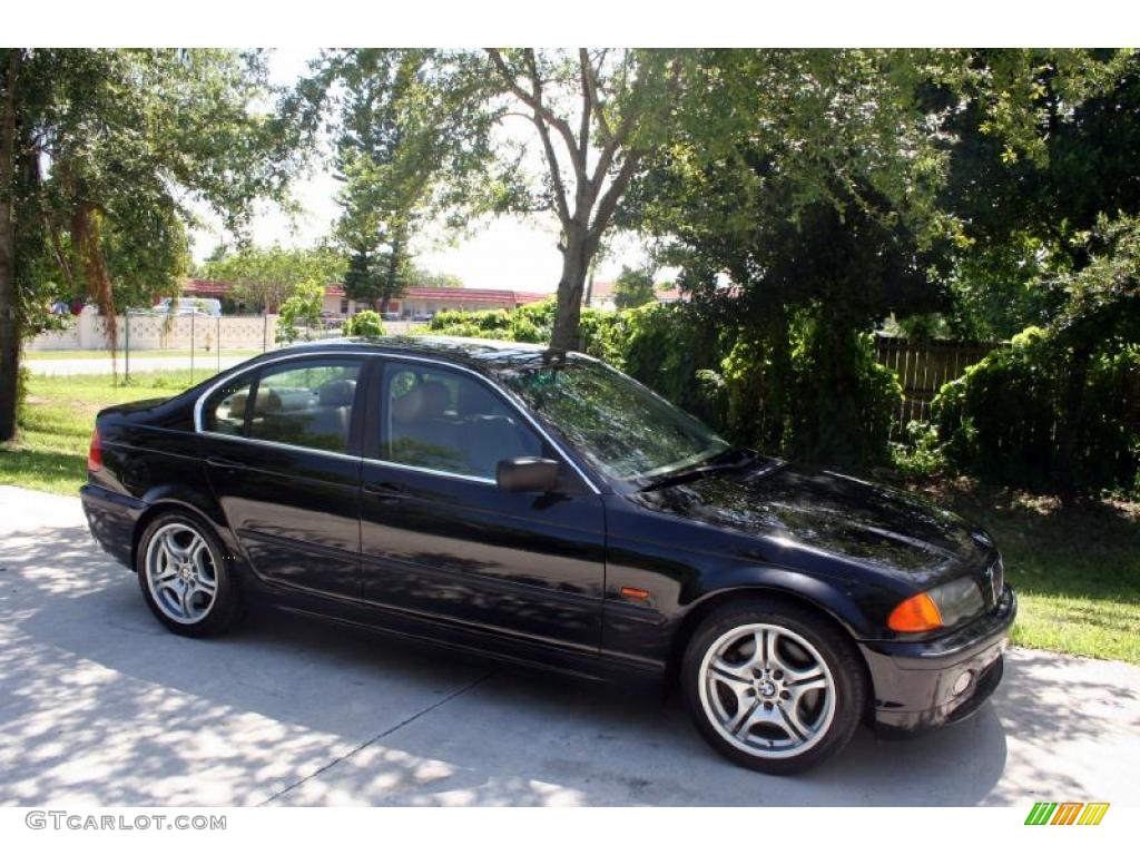 2001 3 Series 330i Sedan - Jet Black / Sand photo #14