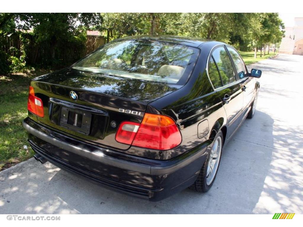 2001 3 Series 330i Sedan - Jet Black / Sand photo #22