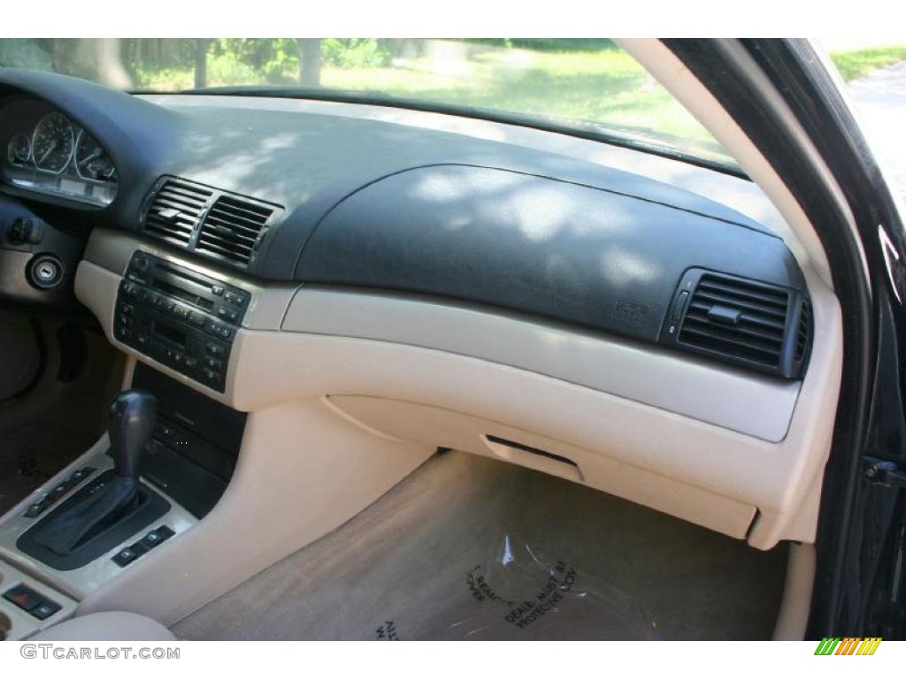 2001 3 Series 330i Sedan - Jet Black / Sand photo #62