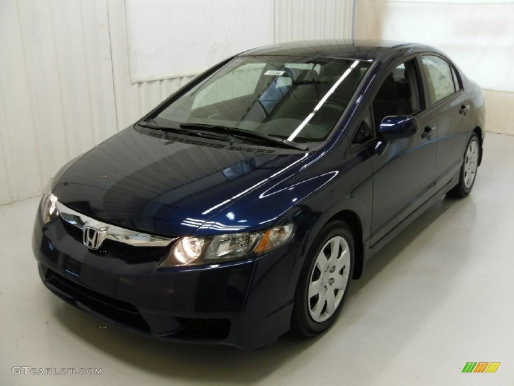 2010 Civic LX Sedan - Royal Blue Pearl / Gray photo #1