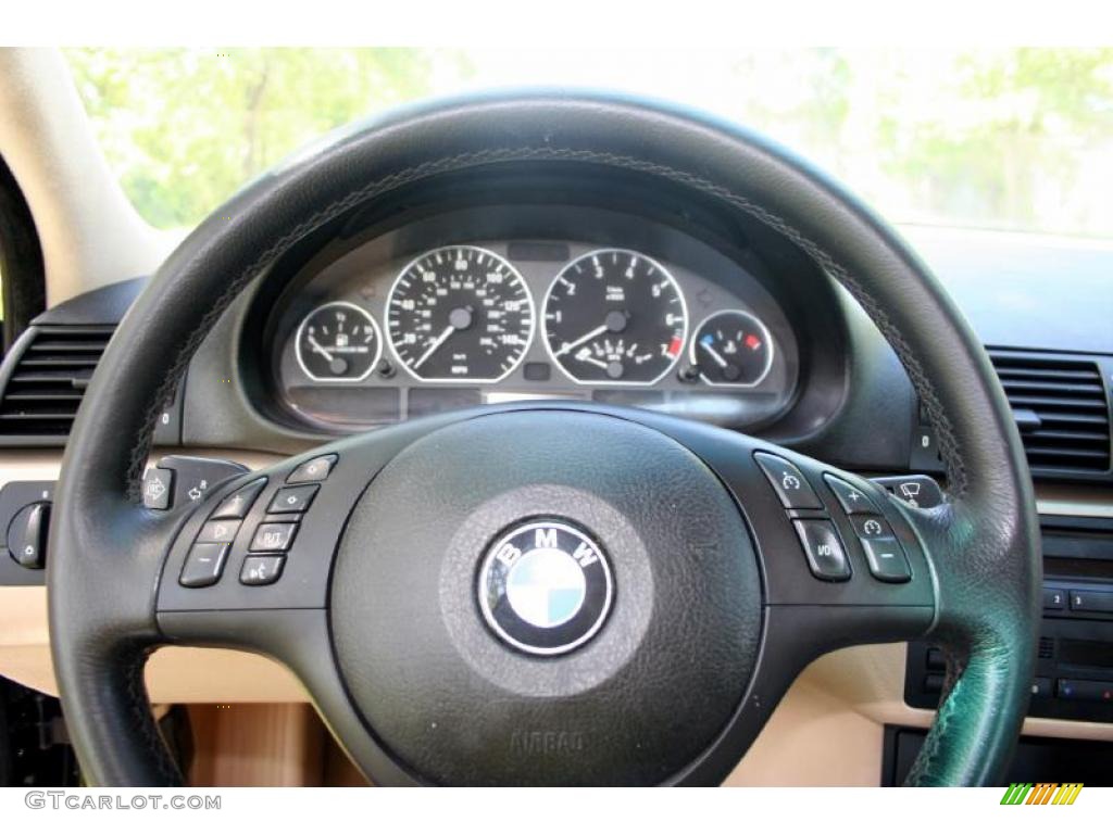 2001 3 Series 330i Sedan - Jet Black / Sand photo #71