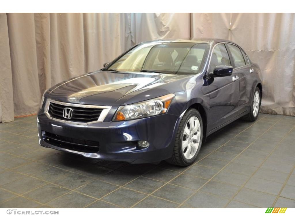 2008 Accord EX-L V6 Sedan - Royal Blue Pearl / Gray photo #1