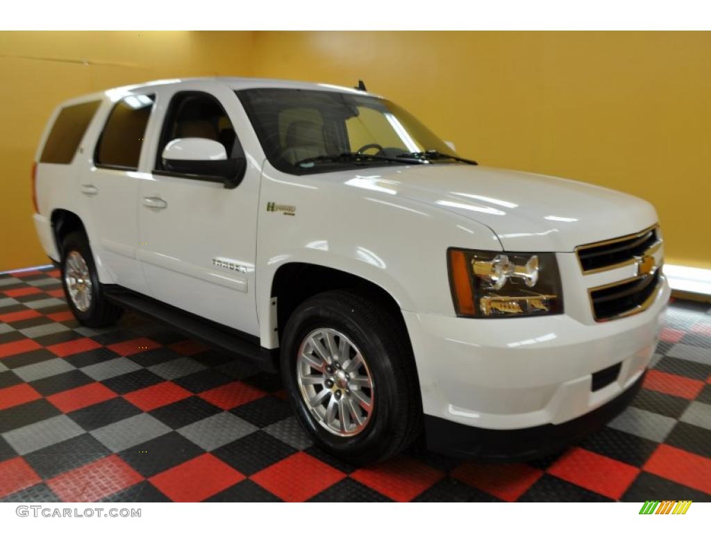 2008 Tahoe Hybrid 4x4 - Summit White / Light Cashmere/Ebony photo #1