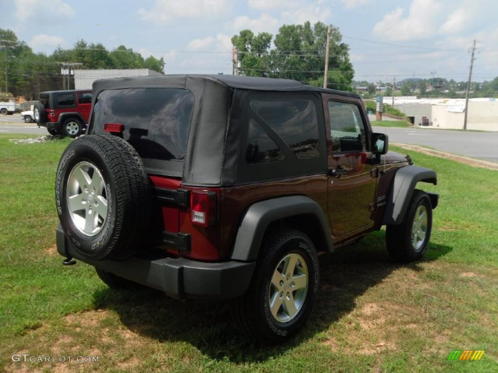 2010 Wrangler Sport 4x4 - Red Rock Crystal Pearl / Dark Slate Gray/Medium Slate Gray photo #4