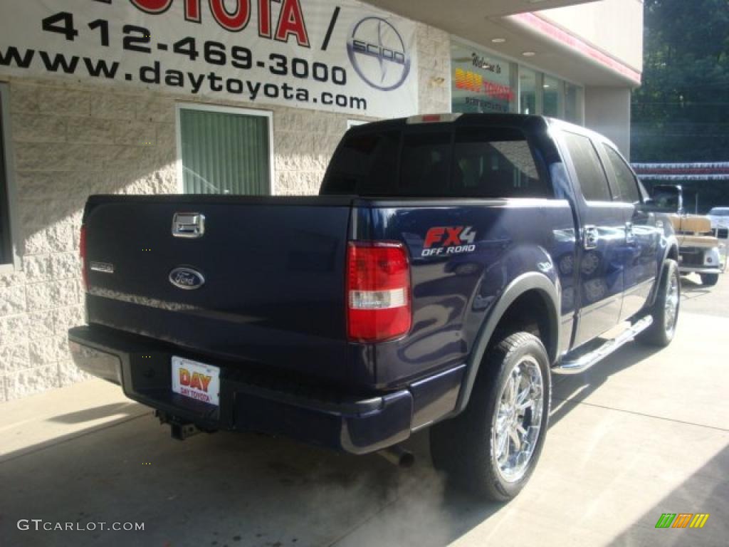 2004 F150 FX4 SuperCrew 4x4 - True Blue Metallic / Black/Medium Flint photo #2