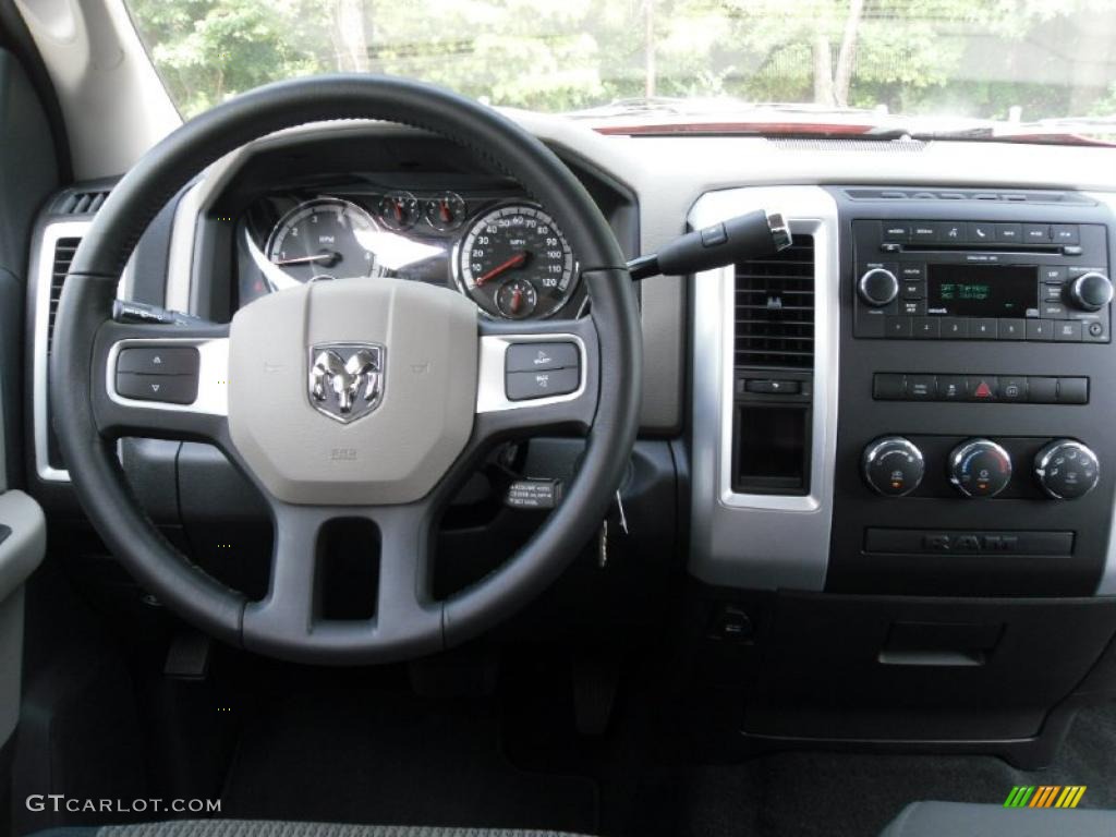 2010 Ram 1500 Big Horn Crew Cab - Inferno Red Crystal Pearl / Dark Slate/Medium Graystone photo #16