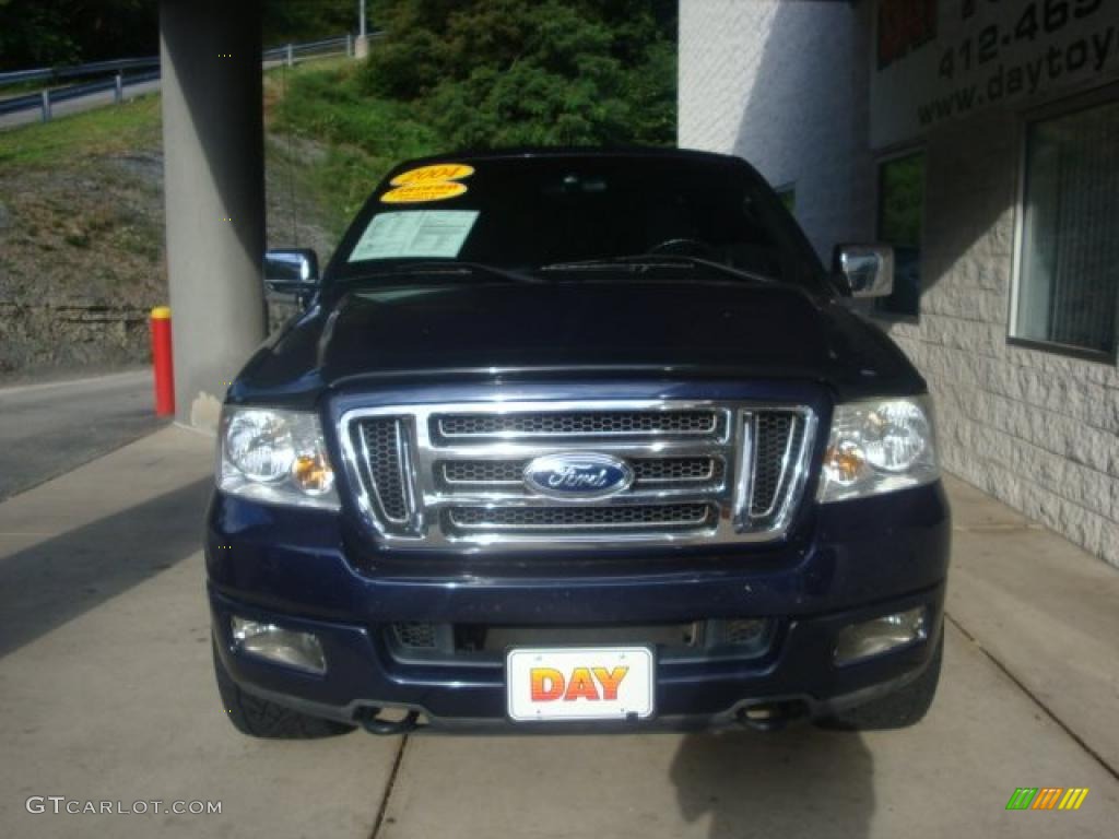 2004 F150 FX4 SuperCrew 4x4 - True Blue Metallic / Black/Medium Flint photo #6