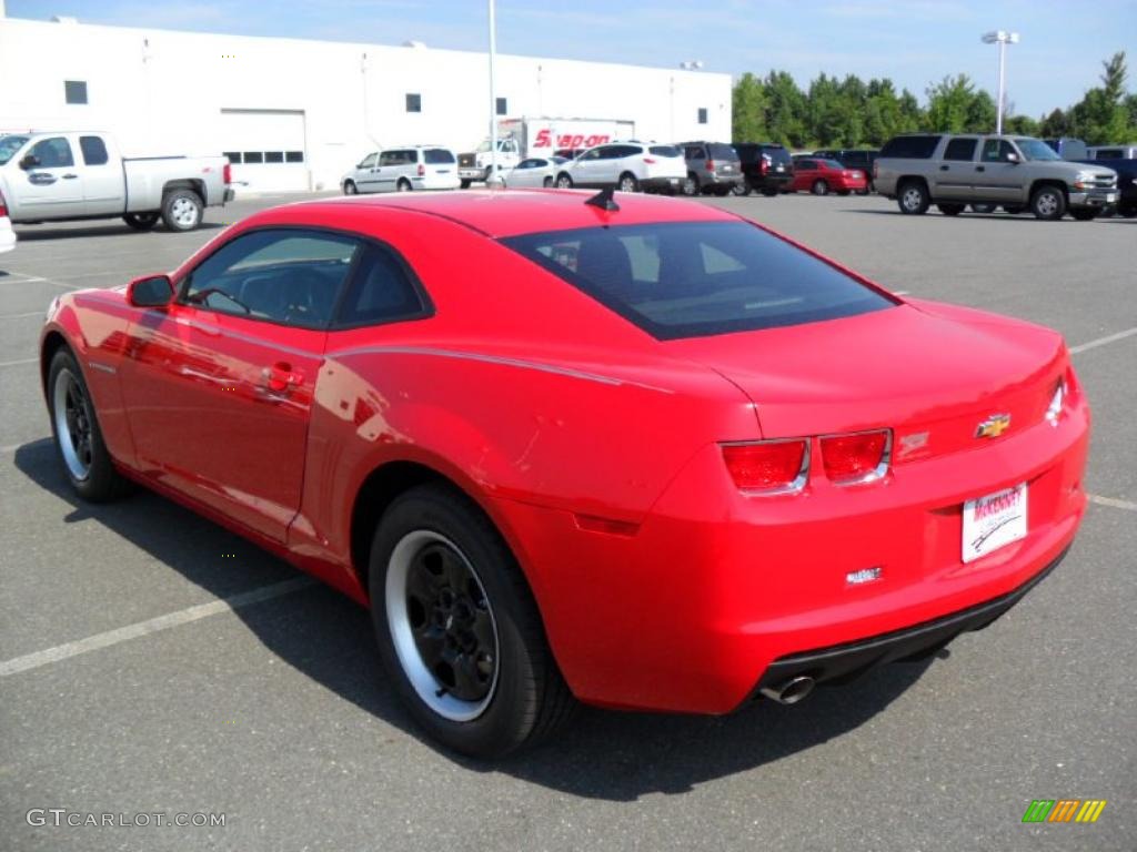 2011 Camaro LS Coupe - Victory Red / Black photo #2