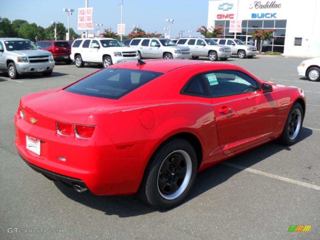 2011 Camaro LS Coupe - Victory Red / Black photo #4