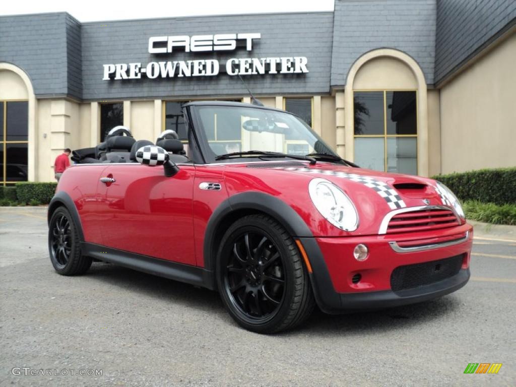 2006 Cooper S Convertible - Chili Red / Space Gray/Panther Black photo #1