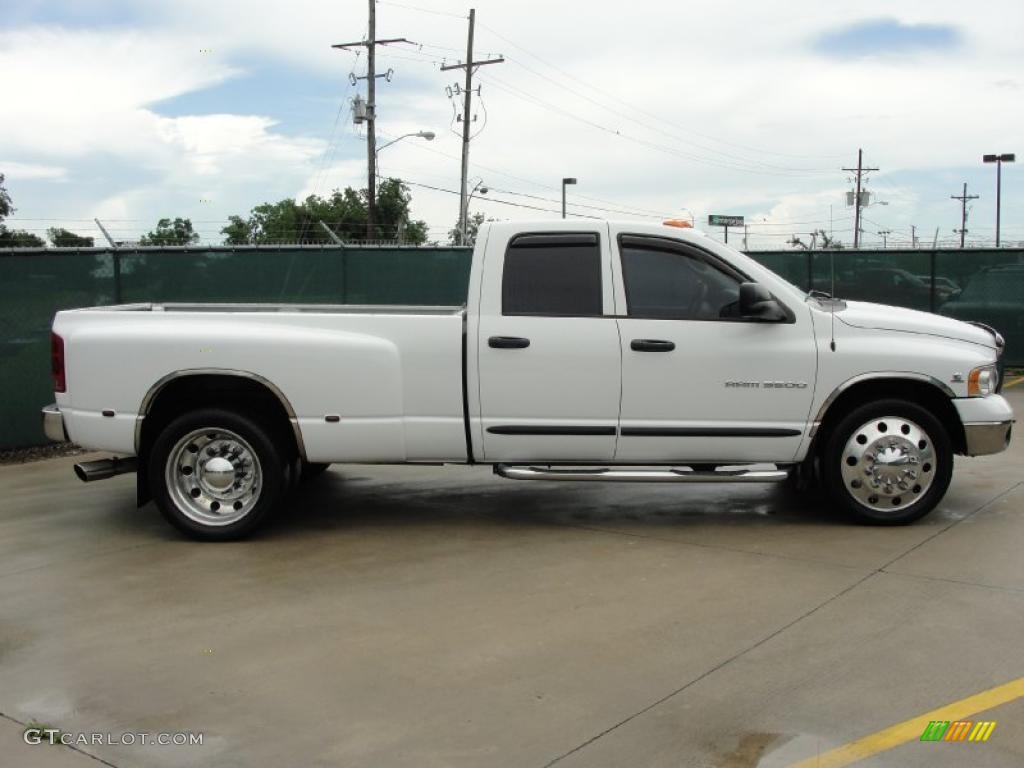 2003 Ram 3500 SLT Quad Cab Dually - Bright White / Dark Slate Gray photo #2