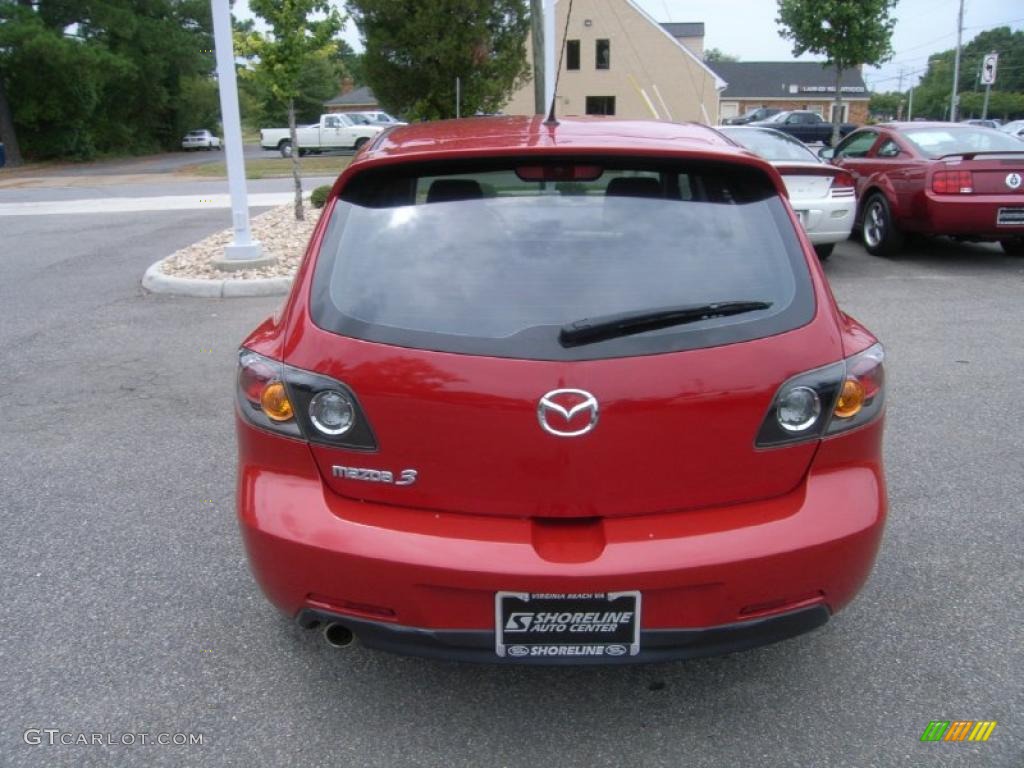 2004 MAZDA3 s Hatchback - Velocity Red / Black/Red photo #4