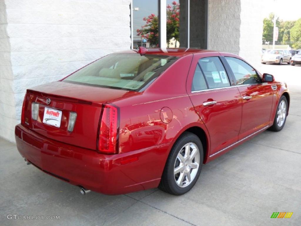 2011 STS V6 Luxury - Crystal Red Tintcoat / Cashmere/Dark Cashmere photo #4