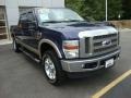 2009 Dark Blue Pearl Metallic Ford F250 Super Duty Lariat Crew Cab 4x4  photo #8