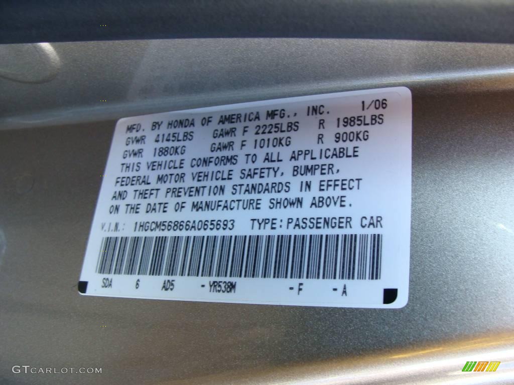 2006 Accord EX-L Sedan - Desert Mist Metallic / Ivory photo #16