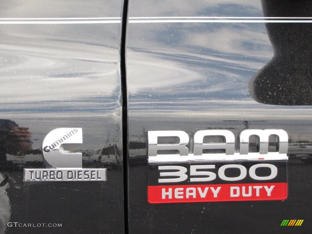 2009 Ram 3500 Big Horn Edition Quad Cab 4x4 - Brilliant Black Crystal Pearl / Medium Slate Gray photo #15