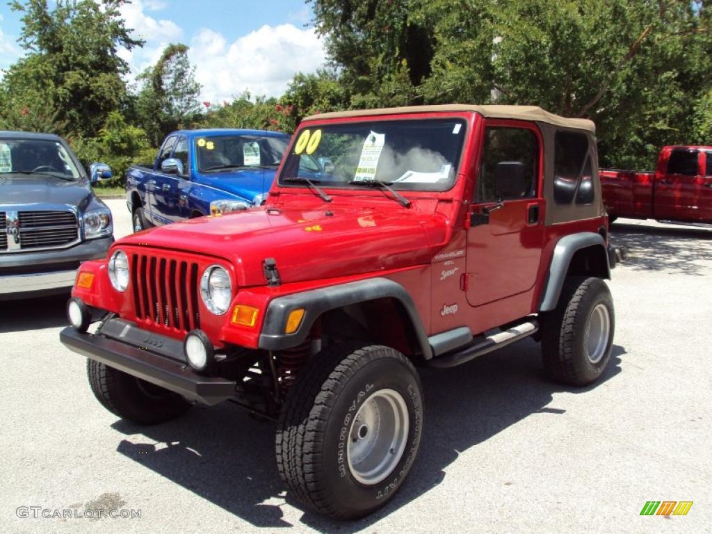 Flame Red Jeep Wrangler