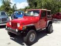 2000 Flame Red Jeep Wrangler Sport 4x4  photo #1