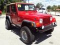 2000 Flame Red Jeep Wrangler Sport 4x4  photo #10