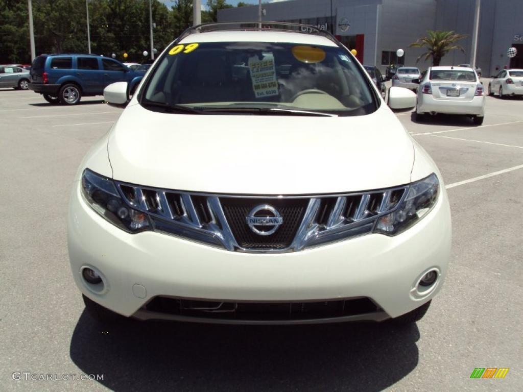 2009 Murano SL - Glacier Pearl / Beige photo #14