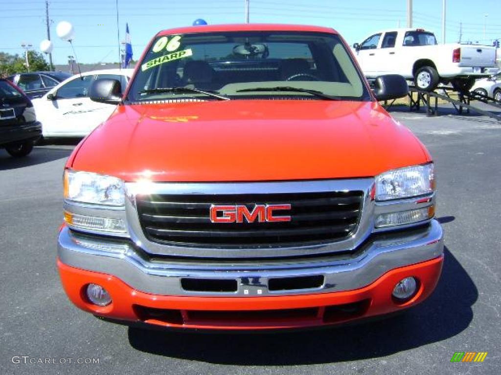 2006 Sierra 1500 SLE Extended Cab - Fire Red / Pewter photo #2