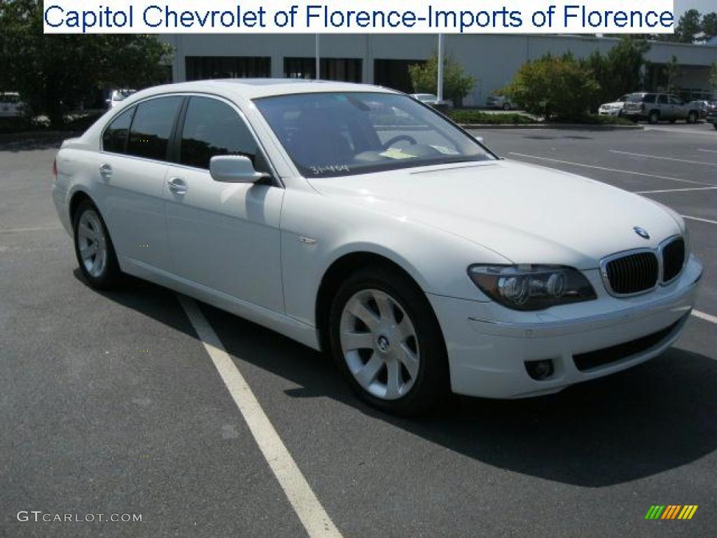 2007 7 Series 750i Sedan - Alpine White / Natural Brown photo #1