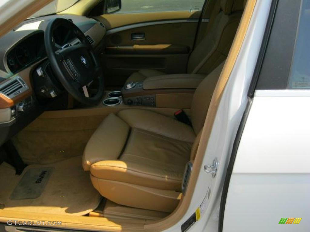 2007 7 Series 750i Sedan - Alpine White / Natural Brown photo #3