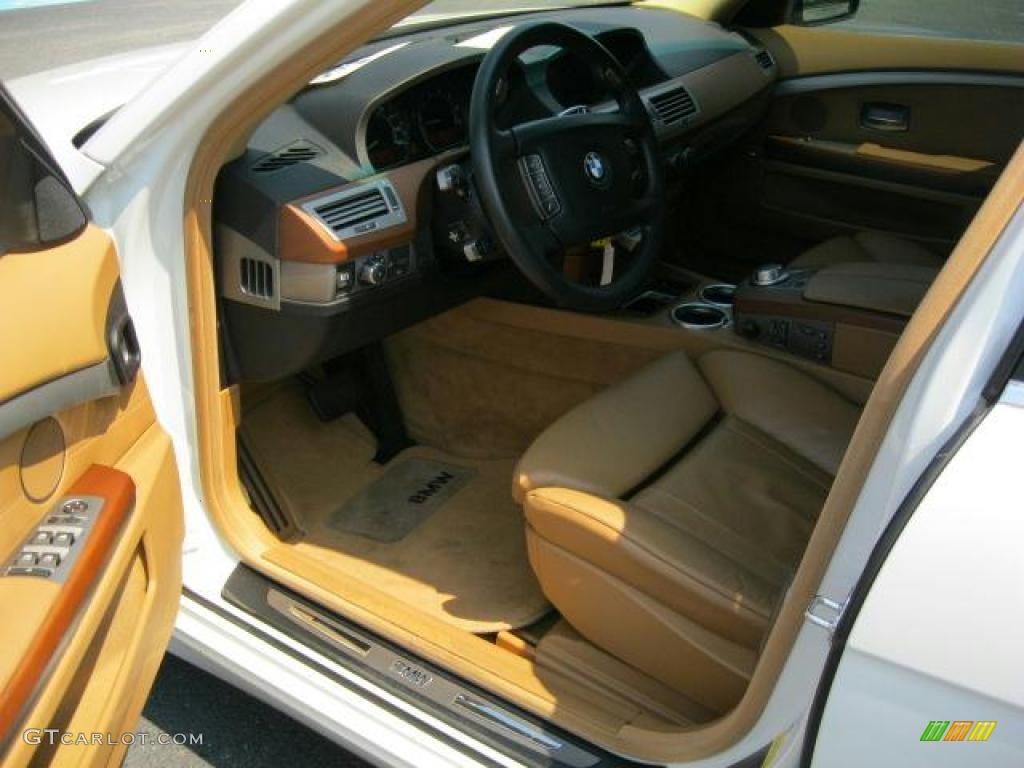 2007 7 Series 750i Sedan - Alpine White / Natural Brown photo #4