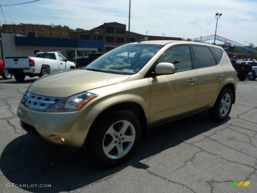 2003 Murano SL AWD - Luminous Gold Metallic / Cafe Latte photo #5