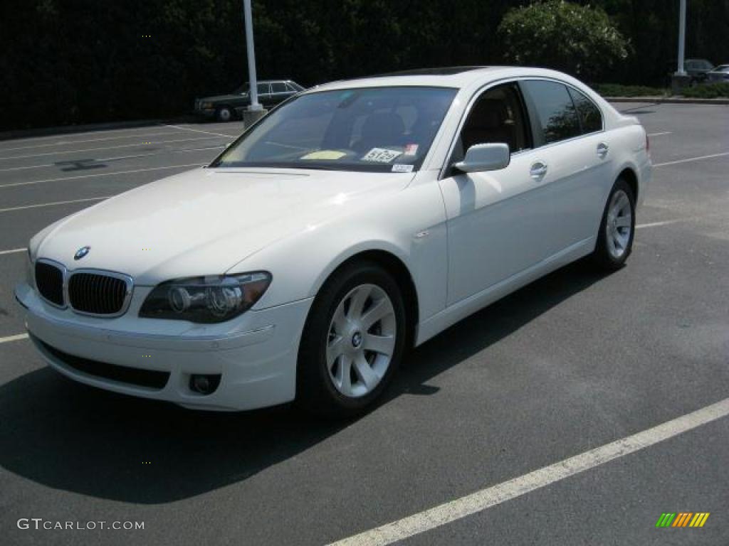 2007 7 Series 750i Sedan - Alpine White / Natural Brown photo #26