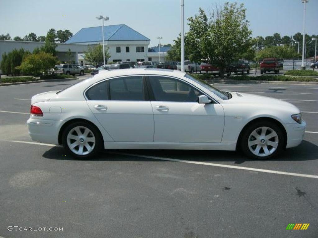 2007 7 Series 750i Sedan - Alpine White / Natural Brown photo #28