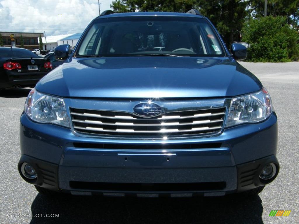 2009 Forester 2.5 X Limited - Newport Blue Pearl / Platinum photo #8