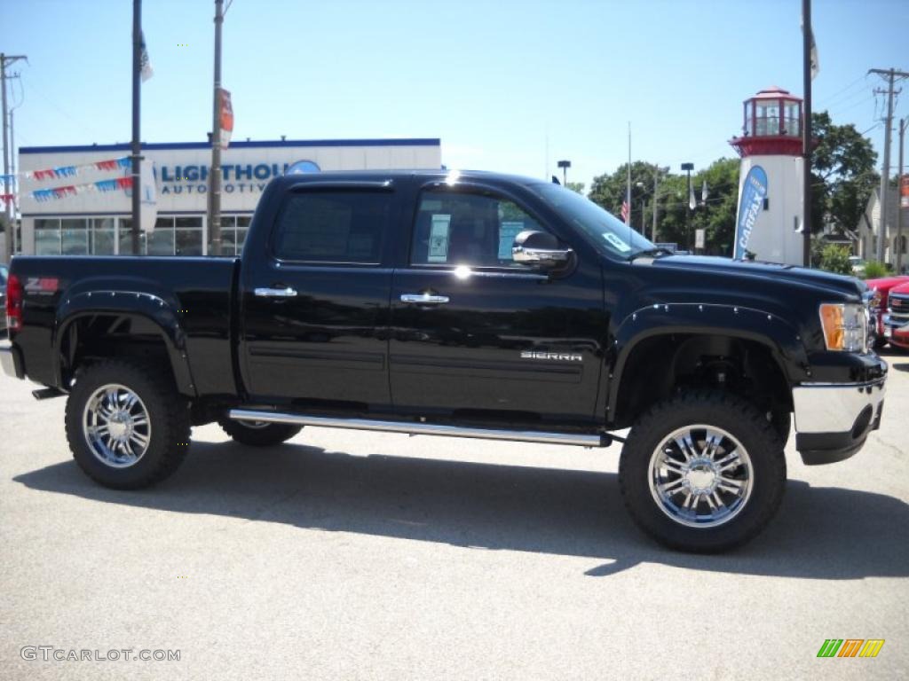 2010 Sierra 1500 SLE Crew Cab 4x4 - Onyx Black / Ebony photo #1