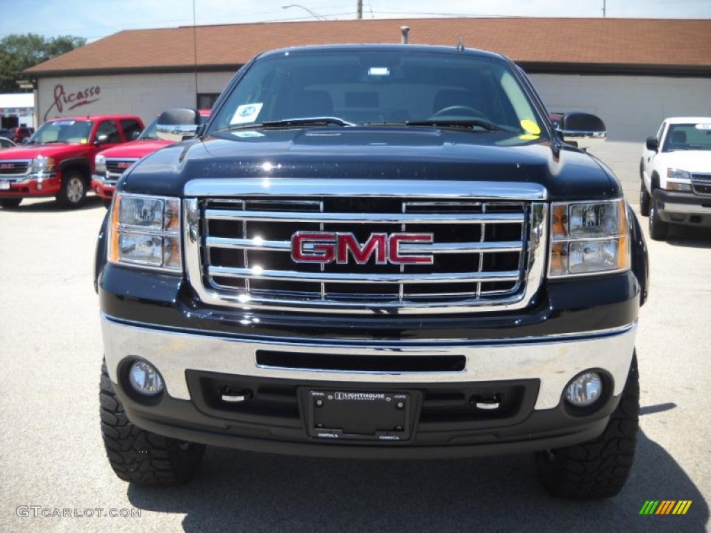 2010 Sierra 1500 SLE Crew Cab 4x4 - Onyx Black / Ebony photo #4