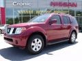 2005 Red Brawn Pearl Nissan Pathfinder LE  photo #1