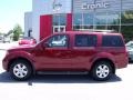 2005 Red Brawn Pearl Nissan Pathfinder LE  photo #2
