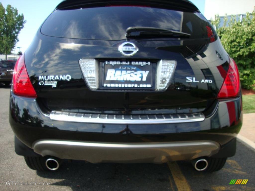 2007 Murano SL AWD - Super Black / Charcoal photo #14