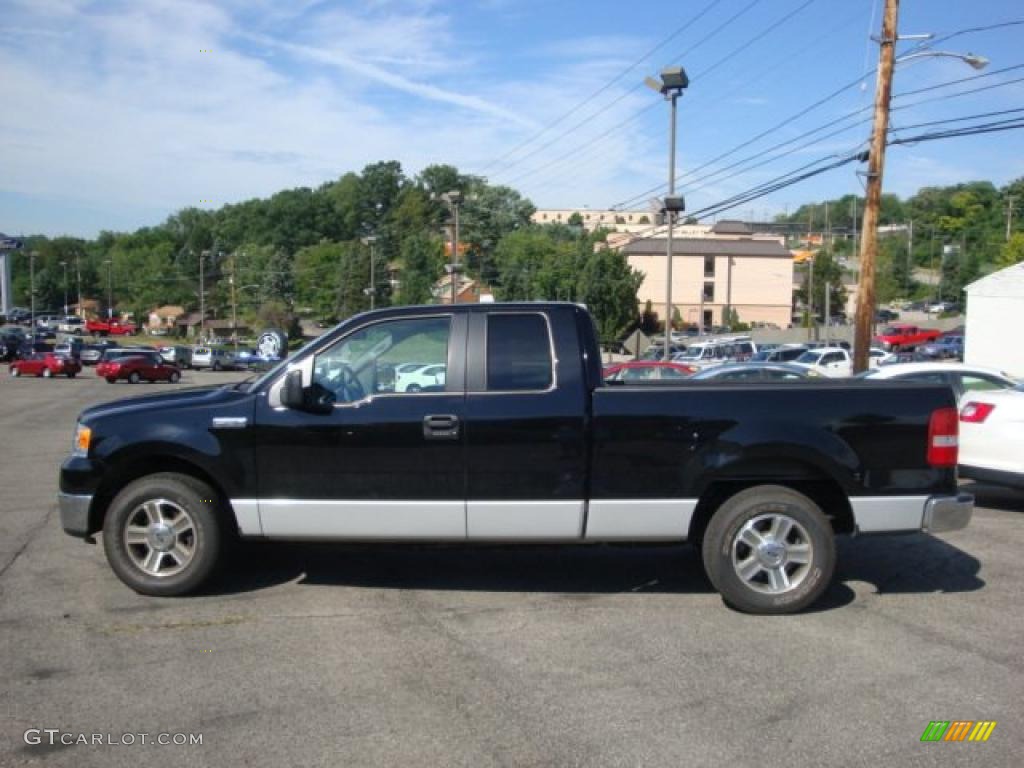 2006 F150 XLT SuperCab - Black / Medium/Dark Flint photo #6