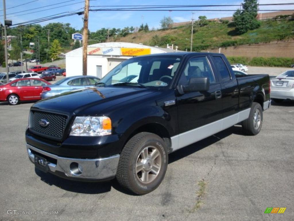 2006 F150 XLT SuperCab - Black / Medium/Dark Flint photo #10
