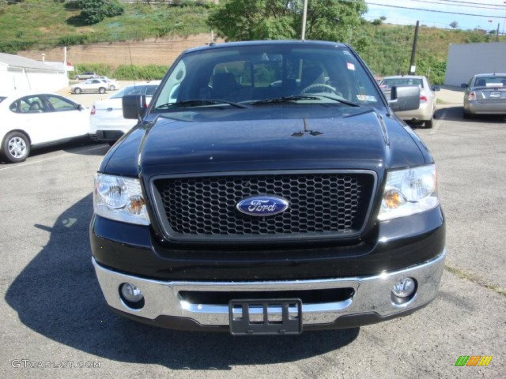 2006 F150 XLT SuperCab - Black / Medium/Dark Flint photo #11