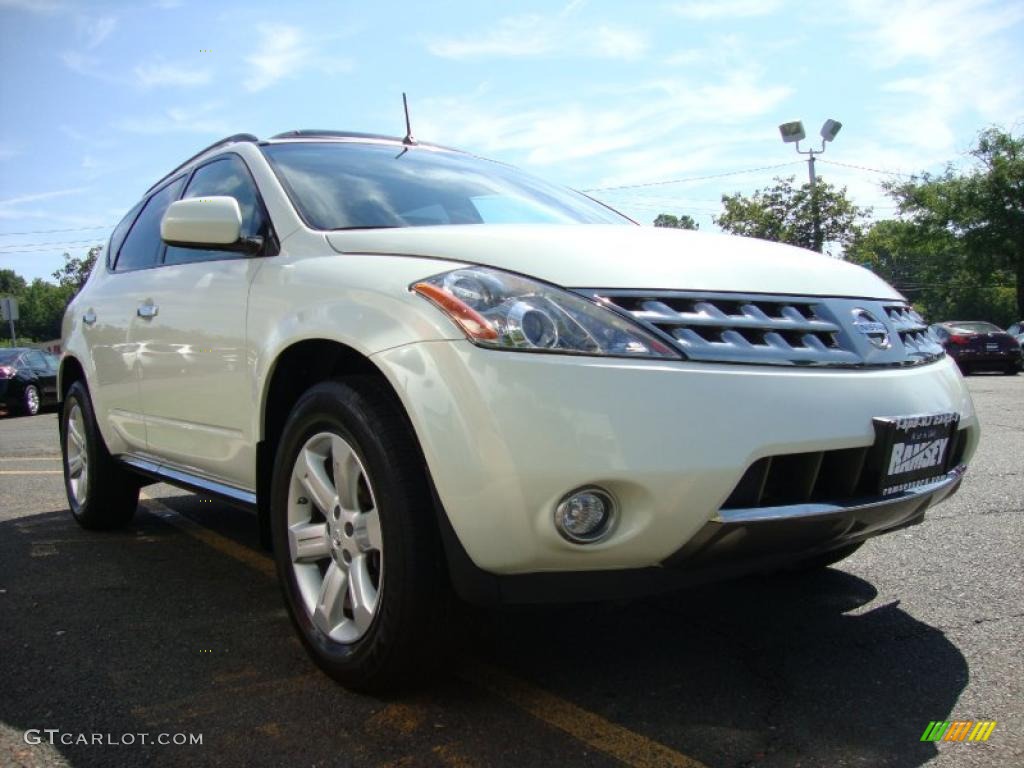 2007 Murano SL AWD - Glacier Pearl White / Cafe Latte photo #8