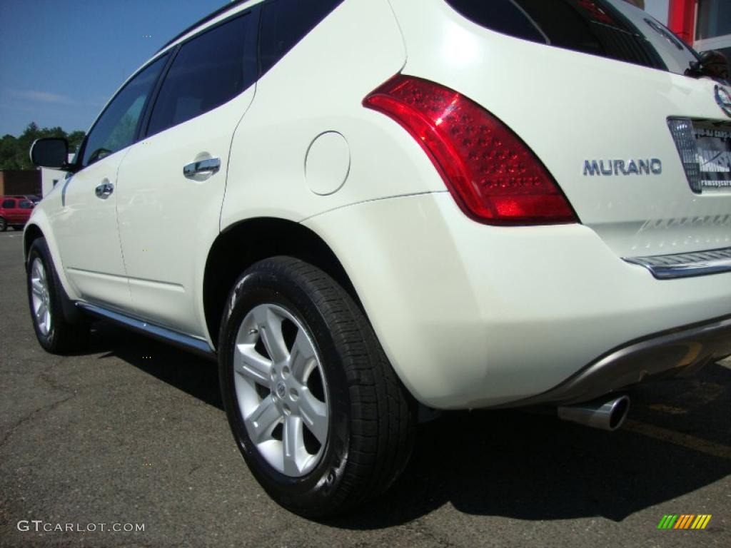 2007 Murano SL AWD - Glacier Pearl White / Cafe Latte photo #13