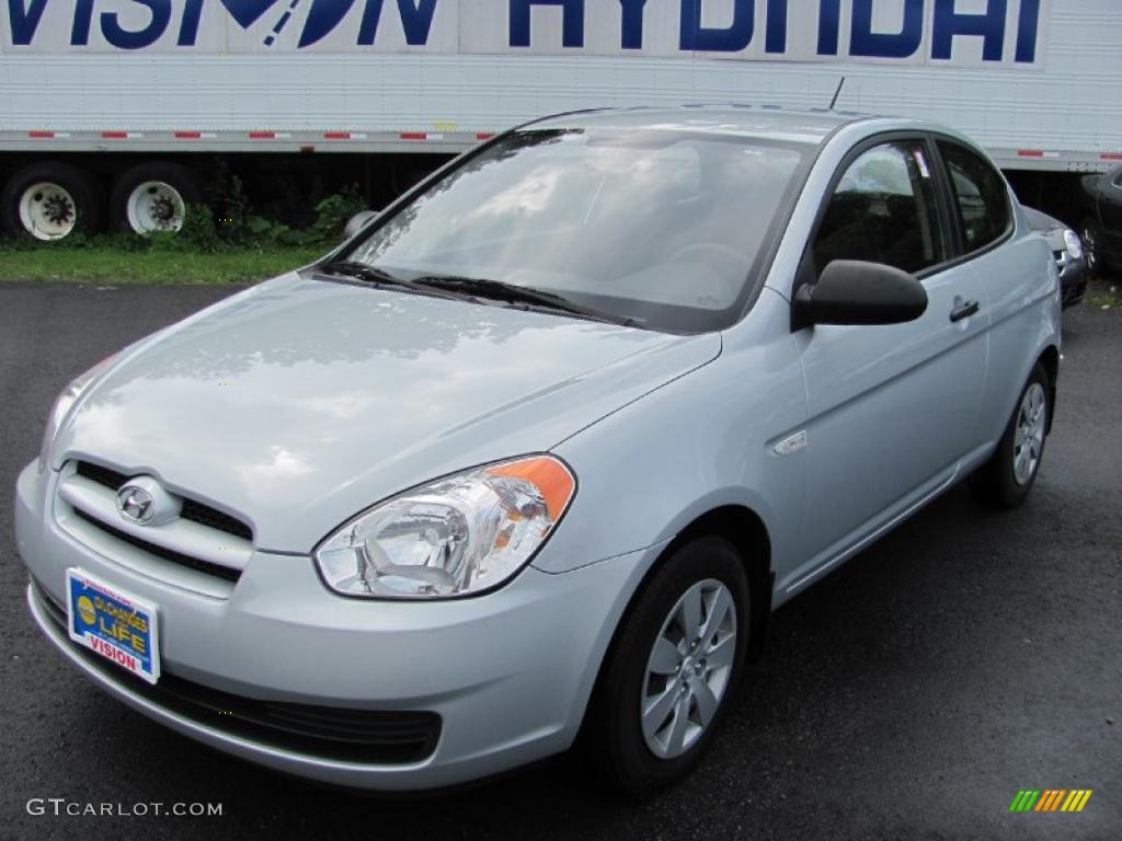 2008 Accent GS Coupe - Ice Blue / Black photo #1