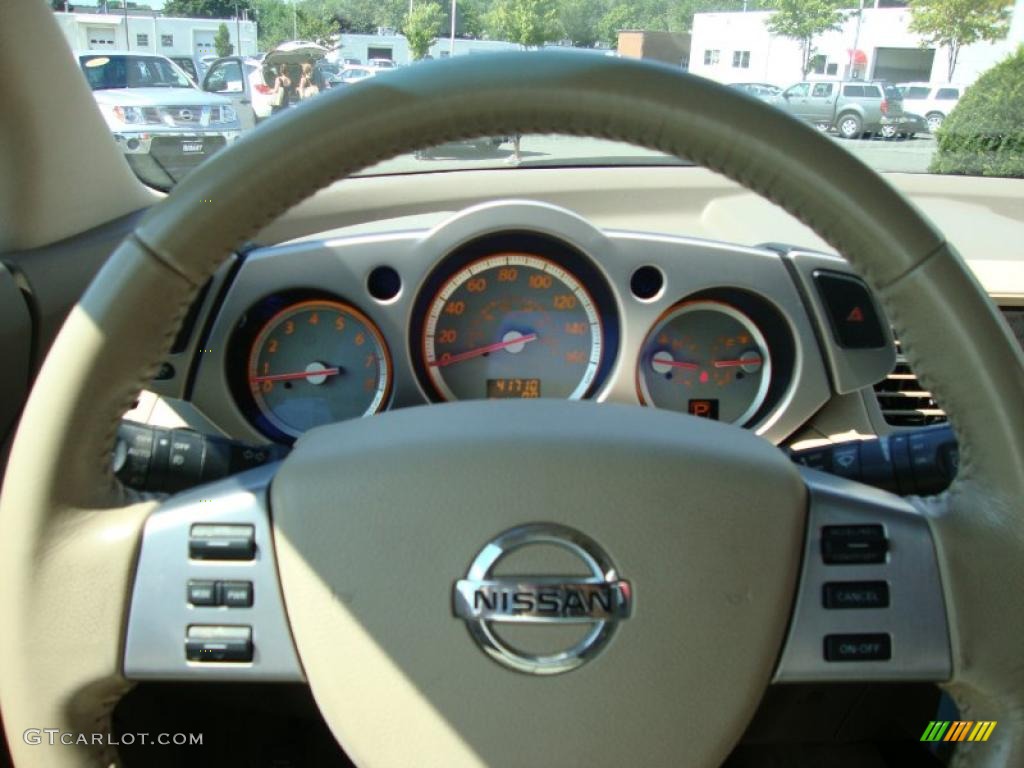 2007 Murano SL AWD - Glacier Pearl White / Cafe Latte photo #35