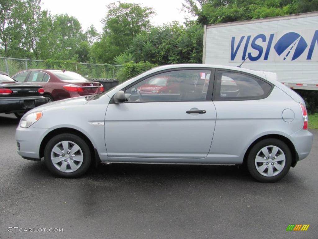 2008 Accent GS Coupe - Ice Blue / Black photo #14